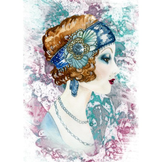 Classy Roaring Twenties 5" X 7" Phone Address Book (Front)