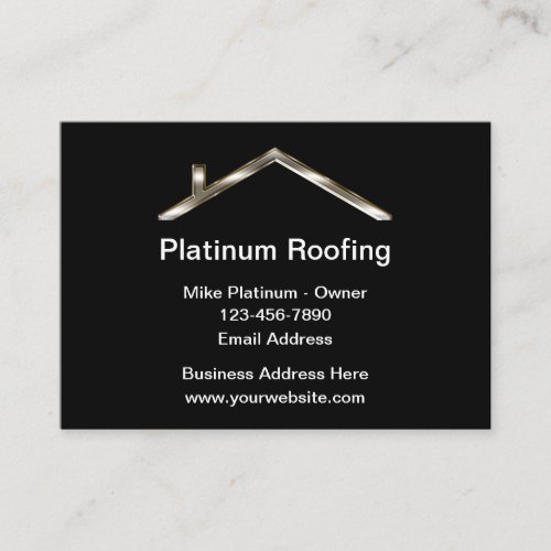 Classy Roofing Construction Business Cards