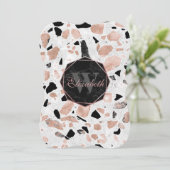 Classy rose gold vintage marble abstract terrazzo (Standing Front)