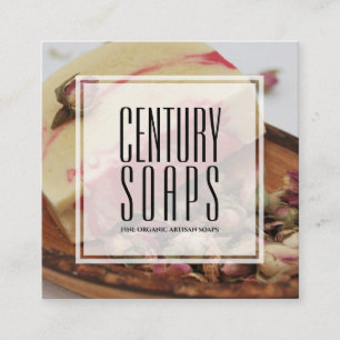 Classy Rose Organic Artisan Soap Company Square Business Card