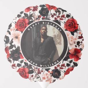 Classy Rose Photo Balloon For Birthday Vibe