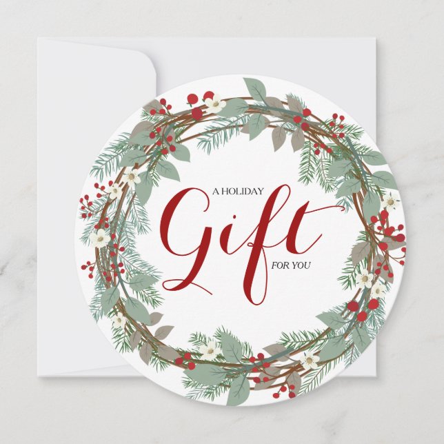 Classy Round Holiday Gift Certificates (Front)