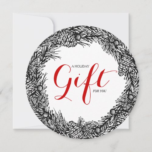 Classy Round Holiday Gift Certificates