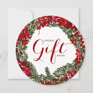 Classy Round Holiday Gift Certificates