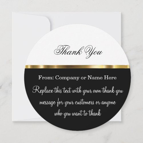 Classy Round Thank You With Envelopes