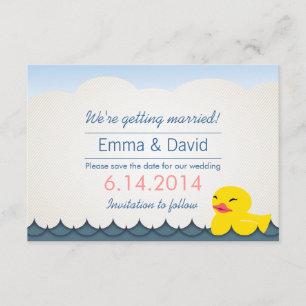 Classy Rubber Duck Save the Date Announcements