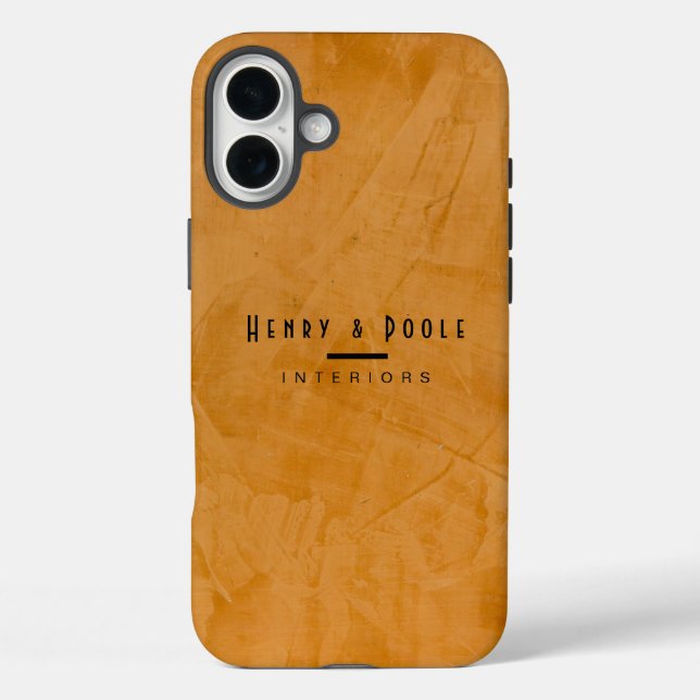 Classy Rustic Dante Orange Interior Designer Case-Mate iPhone Case (Back)