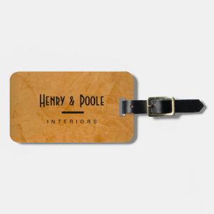 Classy Rustic Dante Orange Interior Designer Luggage Tag
