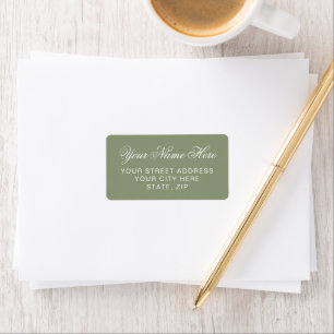 Classy Sage Green Return Address Labels