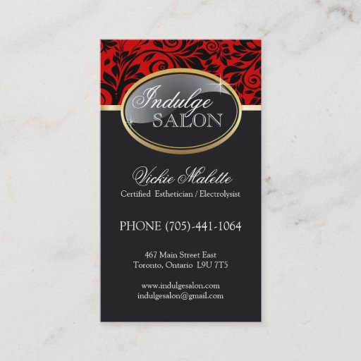 Customizable Classy Salon and Spa Business Cards