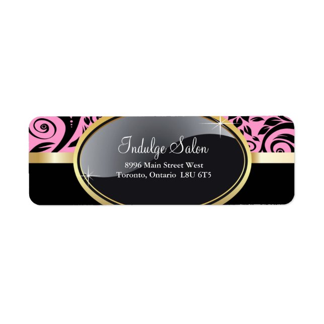 Classy Salon and Spa Return Address Labels (Front)