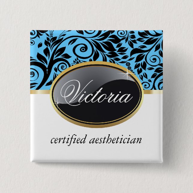 Classy Salon Name Tag Button (Front)
