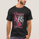 Classy Sassy 65 And Fabulous 65th Birthday Floral  T-Shirt<br><div class="desc">Classy Sassy 65 And Fabulous 65th Birthday Floral Women 1957</div>