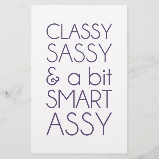 Classy Sassy and a Bit Smart Assy (Front)