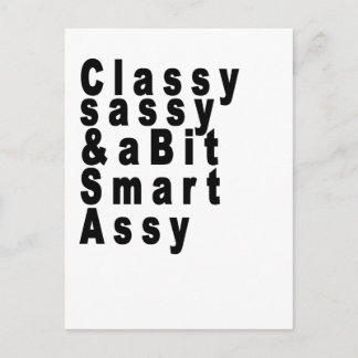 Classy Sassy and a bit Smart Assy Tshirts.png Postcard