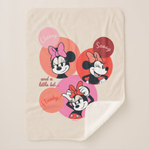 Classy Sassy and a Little Bit Flashy Minnie Sherpa Blanket