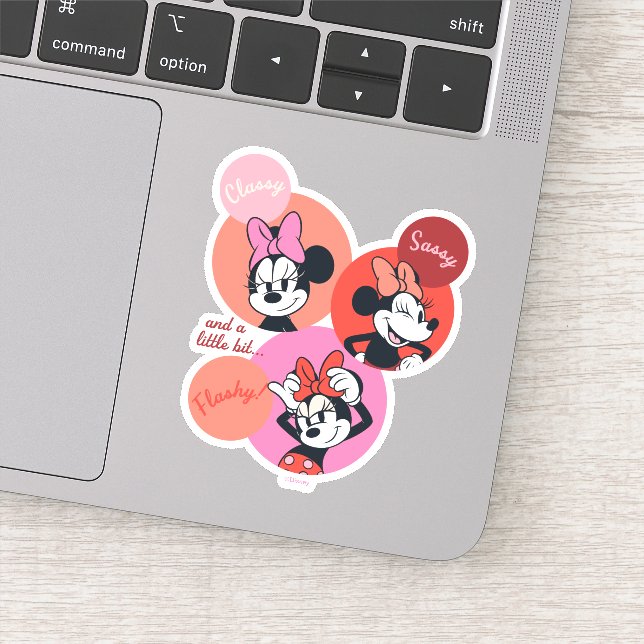 Classy Sassy and a Little Bit Flashy Minnie Sticker (Detail)