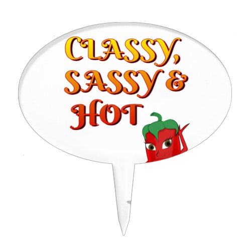 Classy Sassy And Hot Pepper Diva Cake Topper
