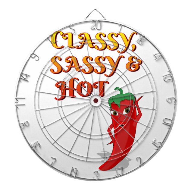 Classy Sassy And Hot Pepper Diva Dartboard (Front)