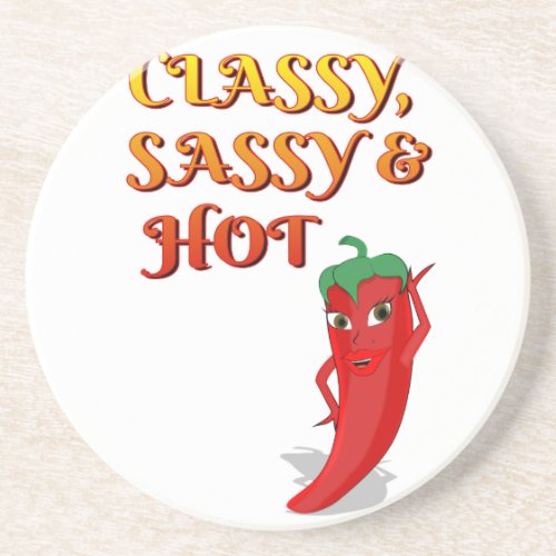 Classy Sassy And Hot Pepper Diva Drink Coaster