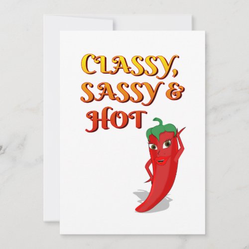 Classy Sassy And Hot Pepper Diva Invitation