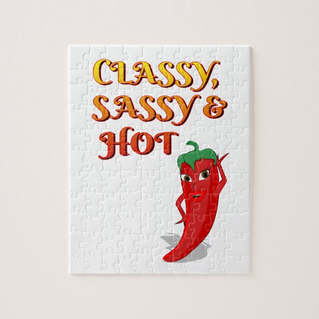 Classy Sassy And Hot Pepper Diva Jigsaw Puzzle (Vertical)