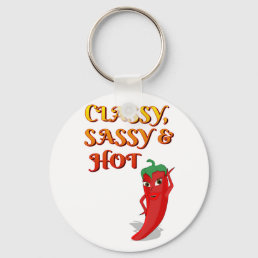 Classy Sassy And Hot Pepper Diva Keychain