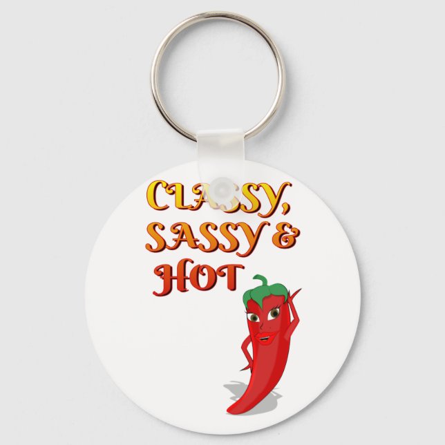Classy Sassy And Hot Pepper Diva Keychain (Front)