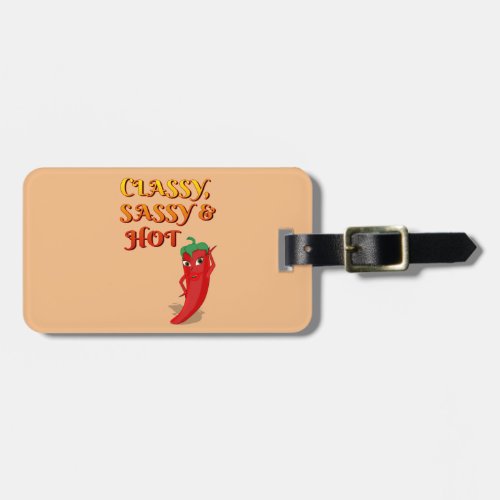 Classy Sassy And Hot Pepper Diva Luggage Tag