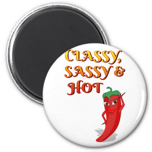 Classy Sassy And Hot Pepper Diva Magnet