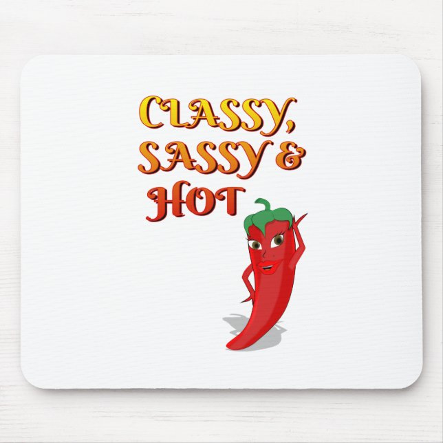 Classy Sassy And Hot Pepper Diva Mouse Pad (Front)