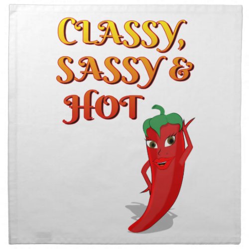 Classy Sassy And Hot Pepper Diva Napkin