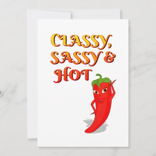 Classy Sassy And Hot Pepper Diva Vintage Style  Invitation