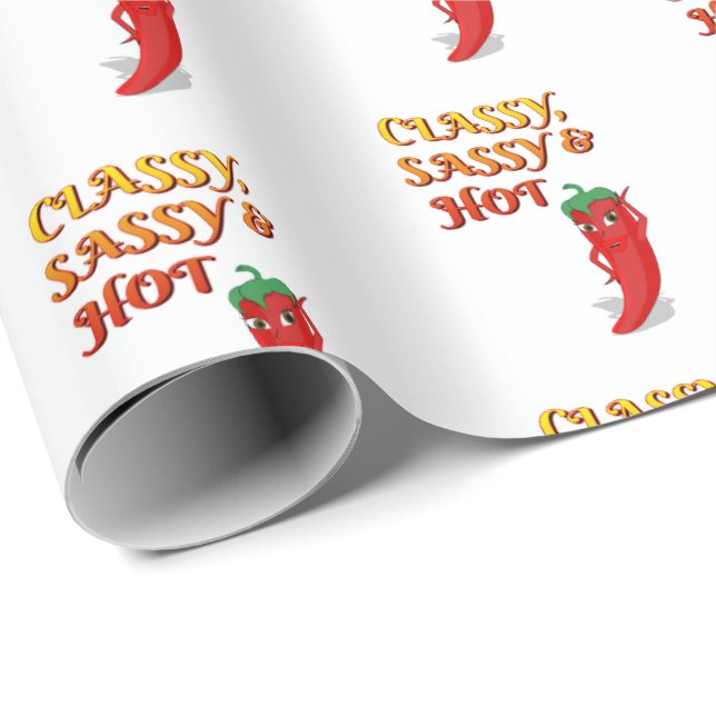 Classy Sassy And Hot Pepper Diva Wrapping Paper (Roll Corner)