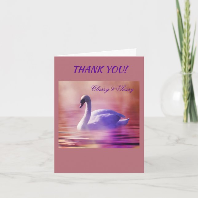 CLASSY & SASSY at 60 Letterpress Thank You Card (Front)