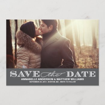 Classy Save The Date Postcard by PeridotPaperie at Zazzle