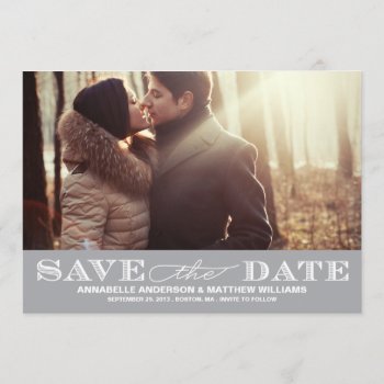 Classy Save The Date Postcard by PeridotPaperie at Zazzle