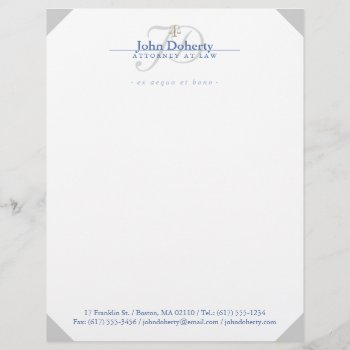Classy Scales Of Justice | Blue Letterhead by wierka at Zazzle
