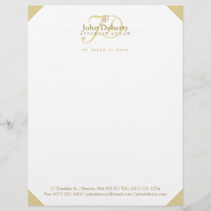 Classy Scales of Justice Gold Letterhead