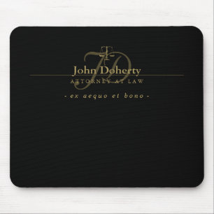 Classy Scales of Justice Gold Mouse Pad