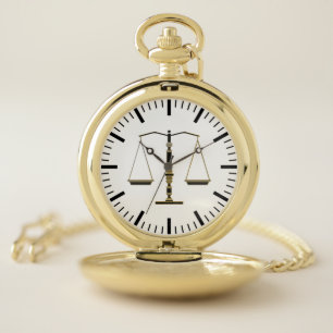 Classy Scales of Justice   Law Best Gifts Pocket Watch