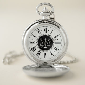 Classy Scales of Justice | Law Best Gifts Pocket Watch