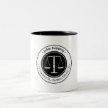 Classy Scales of Justice | Law Firm Two-Tone Coffee Mug