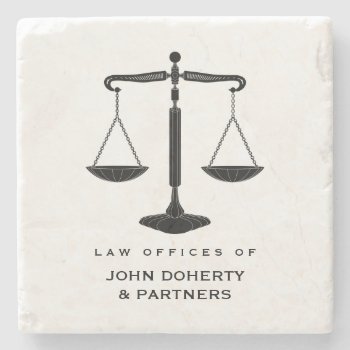 Classy Scales Of Justice | Law Gifts Stone Coaster by wierka at Zazzle