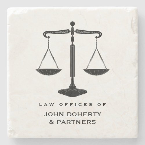 Classy Scales of Justice  Law Gifts Stone Coaster