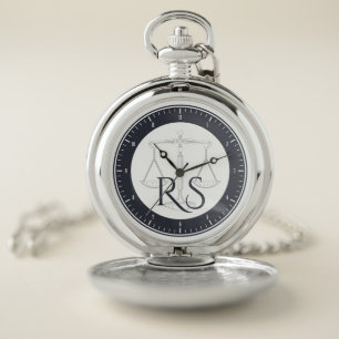 Classy Scales of Justice   Law Office Best Gifts Pocket Watch