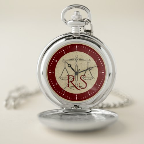 Classy Scales of Justice  Law Office Best Gifts Pocket Watch