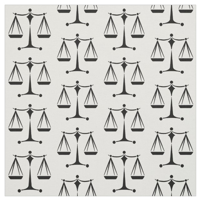Classy Scales of Justice | Law Office Fabric (Swatch)