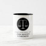 Classy Scales Of Justice | Law Office Two-tone Coffee Mug at Zazzle