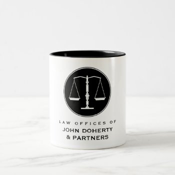 Classy Scales Of Justice | Law Office Two-tone Coffee Mug by wierka at Zazzle